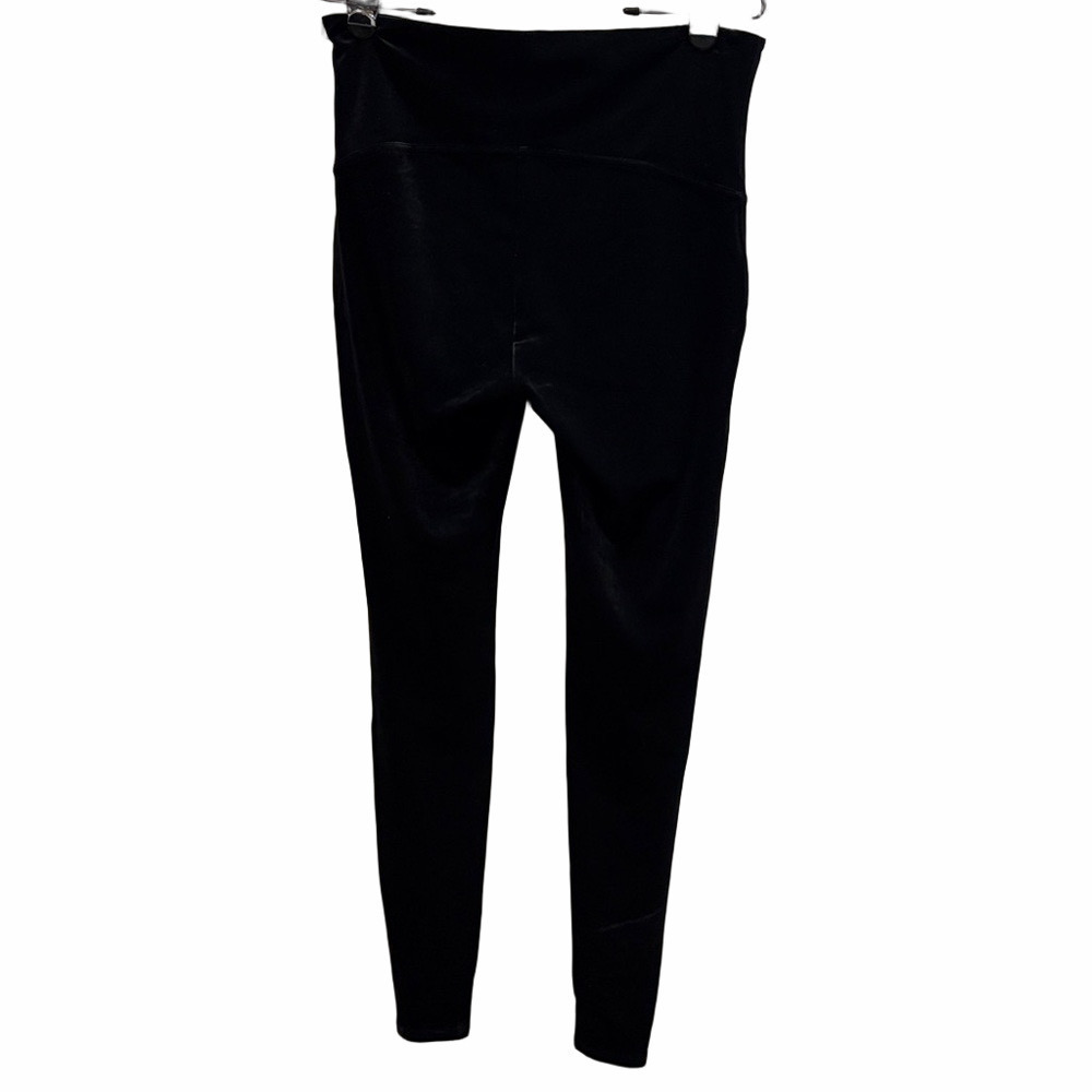 Spanx Women's Black Velvet High-Waisted Leggings, size XL